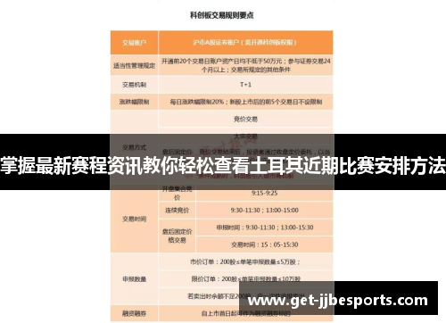 掌握最新赛程资讯教你轻松查看土耳其近期比赛安排方法