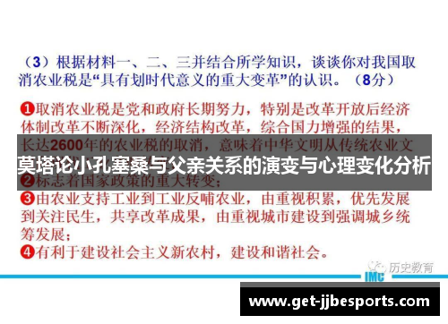 莫塔论小孔塞桑与父亲关系的演变与心理变化分析